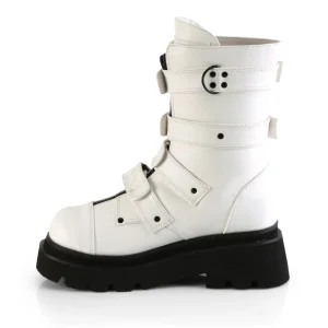Vegan 6,5 cm RENEGADE-55 demoniacult plateforme bottines alternative blanc