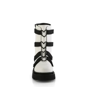 Vegan 6,5 cm RENEGADE-50 demoniacult plateforme bottines alternative blanc