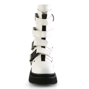 Vegan 6,5 cm RENEGADE-55 demoniacult plateforme bottines alternative blanc