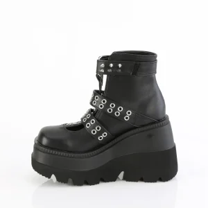 Vegan 11,5 cm SHAKER-62 bottine plateforme compensée noir