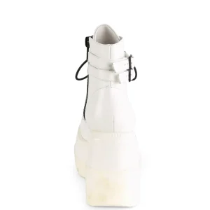 Vegan 11,5 cm SHAKER-52 bottine plateforme compensée blanc