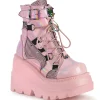 Vegan 11,5 cm SHAKER-602 bottines plateforme compensées lolita