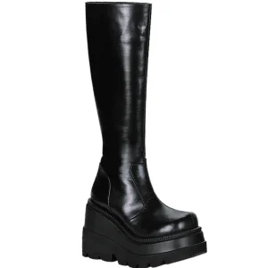 Vegan 11,5 cm SHAKER-100 demoniacult bottes talon compensé