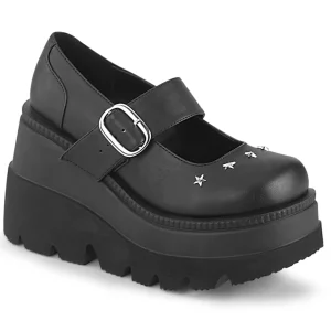 Vegan 11,5 cm SHAKER-23 demoniacult plateforme chaussure alternative noir