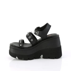 Vegan 11,5 cm SHAKER-13 sandales à talons compensées et plateforme glitter