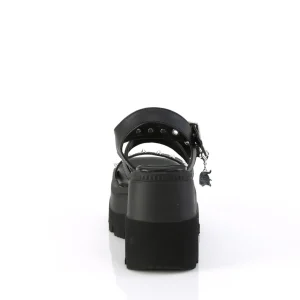 Vegan 11,5 cm SHAKER-13 sandales à talons compensées et plateforme glitter