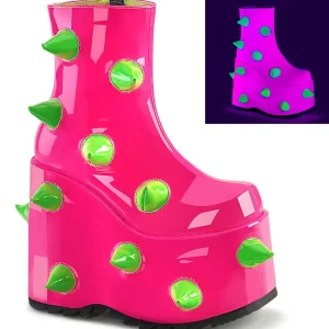 Vegan 18 cm SLAY-77 demoniacult plateforme bottines alternative neon