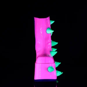 Vegan 18 cm SLAY-77 demoniacult plateforme bottines alternative neon
