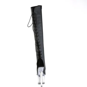 Vegan 18 cm SPECTATOR-3019-2 Noires bottes overknee femme
