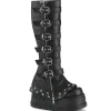Vegan 12 cm STOMP-223 bottes compensées plateforme cyberpunk à boucles