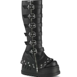 Vegan 12 cm STOMP-223 bottes compensées plateforme cyberpunk à boucles