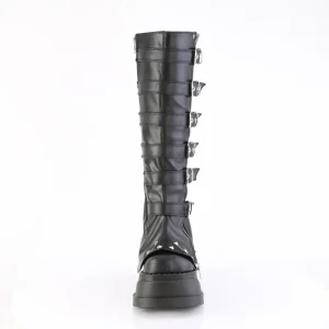 Vegan 12 cm STOMP-223 bottes compensées plateforme cyberpunk à boucles