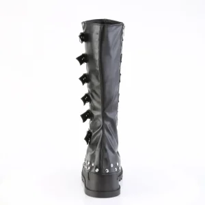 Vegan 12 cm STOMP-223 bottes compensées plateforme cyberpunk à boucles