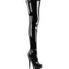 Vegan 15 cm SULTRY-4000 Noires bottes overknee femme