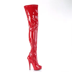 Vegan 15 cm SULTRY-4000 Rouge bottes overknee femme