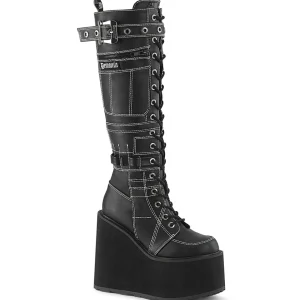Vegan 14 cm SWING-260 plateforme bottes hautes femme à lacets