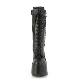 Vegan 14 cm SWING-150 plateforme bottes femme hauteur mollet à lacets