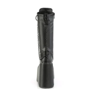 Vegan 14 cm SWING-150 plateforme bottes femme hauteur mollet à lacets