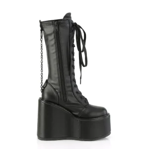 Vegan 14 cm SWING-150 plateforme bottes femme hauteur mollet à lacets