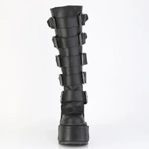 Vegan 14 cm TRANS plateforme bottes hautes femme à boucles