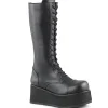 Vegan 8,5 cm TRASH502 cyberpunk plateforme bottes hautes homme noir