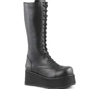 Vegan 8,5 cm TRASH502 cyberpunk plateforme bottes hautes homme noir