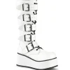 Vegan 8,5 cm TRASH518 cyberpunk plateforme bottes hautes homme blanc