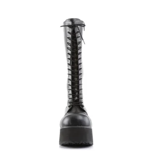 Vegan 8,5 cm TRASH502 cyberpunk plateforme bottes hautes homme noir