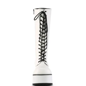 Vegan 8,5 cm TRASH502 cyberpunk plateforme bottes hautes homme blanc
