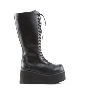Vegan 8,5 cm TRASH502 cyberpunk plateforme bottes hautes homme noir