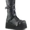 Vegan 8,5 cm TRASH205 plateforme bottes hommes à boucles