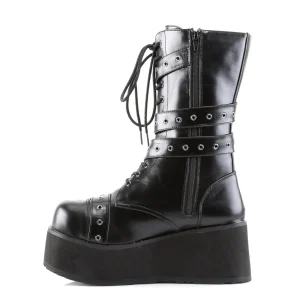 Vegan 8,5 cm TRASH205 plateforme bottes hommes à boucles