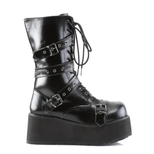 Vegan 8,5 cm TRASH205 plateforme bottes hommes à boucles