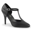 Vegan 10 cm VANITY-415 escarpins à talon aiguille t-strap noires