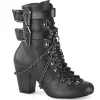 Vegan 7,5 cm VIVIKA-128 Bottines victoriennes à talons épais