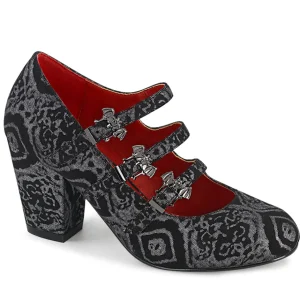 Vegan 8 cm VIVIKA-38 gothic escarpins maryjane ailes de chauve-souris