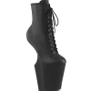 Vegan 20 cm WORSHIP-1020 Heelless bottines pony talons noires