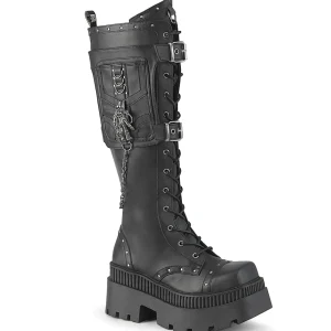 Vegan 8,5 cm WRATH-205 plateforme bottes hautes femme à lacets