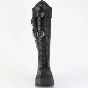 Vegan 8,5 cm WRATH-205 plateforme bottes hautes femme à lacets