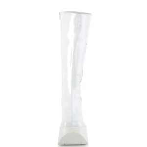 Vegan blanc 13 cm DYNAMITE-218 bottes compensées plateforme emo punk