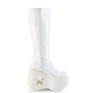Vegan blanc 13 cm DYNAMITE-218 bottes compensées plateforme emo punk