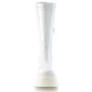 Vegan blanc 12 cm STOMP-200 bottes compensées plateforme cyberpunk