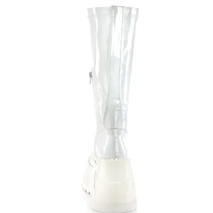 Vegan blanc 12 cm STOMP-200 bottes compensées plateforme cyberpunk