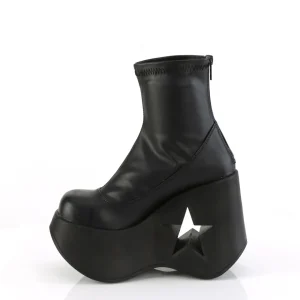 Vegan emo 13 cm DYNAMITE-100 bottine plateforme compensée noir
