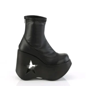 Vegan emo 13 cm DYNAMITE-100 bottine plateforme compensée noir