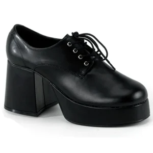 Vegan JAZZ-02 disco chaussures de proxénète hommes 70 à plateforme noir