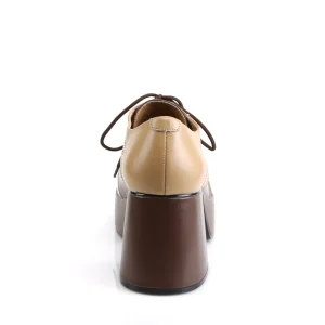 Vegan JAZZ-06 disco chaussures de proxénète hommes 70 à plateforme marron