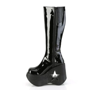 Vegan noires 13 cm DYNAMITE-218 bottes compensées plateforme emo punk