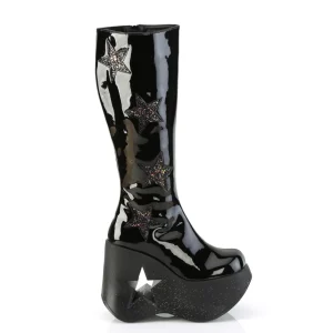 Vegan noires 13 cm DYNAMITE-218 bottes compensées plateforme emo punk