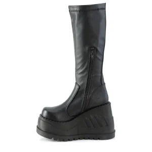 Vegan noires 12 cm STOMP-200 bottes compensées plateforme cyberpunk